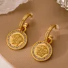 New designed Matte Statue Medieval Retro women Earrings Ear hoops studs Designer Jewelry E002e