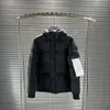 Down Parkas Designers Mens Jaqueta Inverno Reflexivo Algodão Metal Nylon À Prova D 'Água e Quente Espessado Casacos Casacos Pedra Jkpt