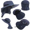 Cappelli da esterno Berretto da protezione solare unisex da esterno Berretto da secchiello solido casual Berretto da protezione solare con visiera Berretto da pesca ad asciugatura rapida Collo protettivo UV 230506