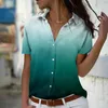 Dames blouses mode mode dames korte mouw pocket knop tee casual blouse tops naar beneden shirts vrouwen slaaptop