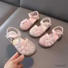 Sandalen Mädchen Sandalen 2023 Sommer Kinderschuhe Weiche Sohlen Anti-Rutsch Kinder Strandschuhe Mode Ausschnitte Prinzessin Sandalen Größe 21-30