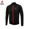 Jaquetas de corrida arsuxeo jaqueta de ciclismo masculina de manga longa e impermeabilizada casaco de bicicleta de inverno aqueça