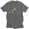 Męskie koszule śmieszne urocze zwierzęce kreskówka T-shirt mężczyzn mężczyzn Kobiety Koszulki z krótkim rękawem Vintage Capybara Design Bawełny koszulka wiosenna lato