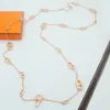 Unieke niche-designer varkensneusketting dubbellaags gouden ketting damessleutelbeenketting trendy en veelzijdige lange ketting nieuw