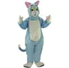 Taille adulte chat bleu mascotte Costumes personnage de dessin animé tenue costume noël tenue de fête en plein air taille adulte publicité promotionnelle vêtements