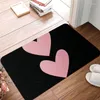 Tapis abstrait mignon coeur rouge coeurs amour tapis de sol paillasson tapis pour salon salle de bain cuisine tapis anti-dérapant flanelle