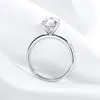 Bague Solitaire Smyoue Plaqué 18k Bague en Diamant 23ct pour Femme Ovale Coupe Fantaisie Ensembles de Mariage Solitaire Bague de Promesse de Mariage Argent 925 230506