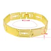 Bracelets de charme Fashion 24K Bracelet Gold Bated 15mm Straped for Men Momen Jewelry Gifts