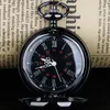Карманные часы классические стиль Quartz Watch Ожерелье римские цифры черные циферблат бизнес -часы высококачественные изысканный подарок