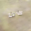 Stud -oorbellen 18k gouden bord liefde letters zirkon oor voor vrouwen alfabet mozaïek spleet kleur boho kraakbeen mode