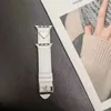 Top Designer Horlogebanden Riem Voor Apple Watch Band 42 38 40 41 44 45 49 mm iwatch 8 7 6 5 4 3 2 Bands Voor Man En Vrouw Zwart Lederen Letter Print Bandjes