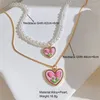 Pendant Necklaces European And American INS Vintage Pearl Necklace Small Fragrant Wind Double Tulip Love For Women Jewelry 2023