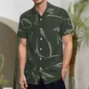 Camisas casuais masculinas Top-shirt Mens para homens para aniversário exclusivo de manga curta colarinho impresso no verão da moda diária elegante à beira-mar rua