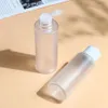 100ml 120ml 150ml 200ml空のプラスチックトナーボトルエッセンストラベルボトルディスペンサーコンテナメイクアップリムーバーセラム用の白いキャップ付き