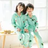 Pajamas Girl Sleepwear Set Korea Kids Pajamas for Boys 2 3 4 5 6 7 8 9 10 11 12 Year Children's Pijamas Sets Green Dinosaur Baby Costume 230509