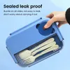 Dinnerware Sets Convenient 1 Set Practical Picnic Lunch Container With Tableware Reusable Bento Box Portable School Supply