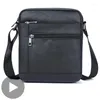 Briefcases Small Shoulder Work Business Messenger Office Women Men Bag Crossbody Genuine Leather Briefcase For Handbag Male Female Portable