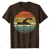 Męskie koszulki Płynce prezenty zabawne retro vintage Sunset Swim Swimmin T-shirt Projekt Tshirts Męs