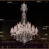 Ljuskronor El D140cm stor LED -ljuskrona Crystal Pendant Fixture Lighting Church vardagsrum E14 45 PCS LUSTER LIGHT