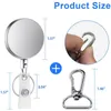 Jewelry Pouches 2Pcs Retractable Pull Key Ring ID Badge Lanyard Name Tag Card Holder Reel Belt Clip