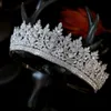 웨딩 헤어 보석 Asnora 럭셔리 CZ Tiaras 빈티지 Crystal Diadem Party Party Love Crown for Women Bridal Accessories 230508