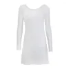 Kadın Mayo Seksi Yaz Bikini Örtüsleri Katı Beyaz Plaj Kapağı Örtük Mesh Sırtsız Mini Elbise Şeffaf Kadın Giysileri