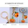 Nyckelringar som droppar legering Ghost Pumpkin Candy Key Chain Ryggsäck Pendant Skicka familj och vänner Halloween Metal gåvor