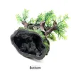 Decorations Fish tank landscaping creative resin decoration tree stump flowers and plants accessories with hidden holes aquarium ornaments