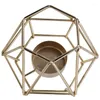 Kandelhouders Set van 4 gouden geometrische metalen Tealight voor woonkamer badkamer decoraties - centerpieces