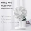 Fans Xiaomi YouPin Portable Desk Fan USB Raddbar kylfläkt utomhus mini golvfläkt 4Squeed Home Silent Fan