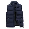 Fashion Stand Collar Vests For Slim Thick Warm Winter Bodywarmer Sleeveless Jackets Waistcoat Men