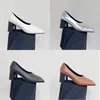 2023 Femmes Designer Luxe Square Toe Sandales à talons hauts Mode classique en cuir véritable Sexy couleur pure Casual Chaussures d'extérieur Ladys Sandale à talon épais imperméable