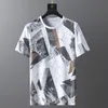 Herren T-Shirts 10XL T-Shirts Sommer T-Shirt Herren Plus Size Tops Tees Herren Mode Lässig Graffiti Druck Kurzarm Große Größe 8XL 9XL 10XL 230509