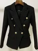 Ternos femininos Blazers High Street Est Runway Designer Classic Lion Buttons