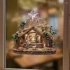 Wall Stickers Christmas Prayer For Window Glass Decorations Waterproof PVC 20x30cm