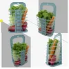 Fournitures Mangeoire à Foin pour Lapin Panier à Légumes de Poulet Pliable Suspendu Mangeoire pour Animal Domestique Cadre de Conteneur de Nourriture Panier d'herbe pour Lapins de Volaille