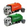 Diecast Model High quality 1 48 Garbage Truck Toy Car As Birthday Present Educational Clean Trash Car Kids Toys Gifts 230509