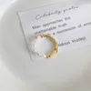 Ringar band ringar 2023 Nya Sydkorea barock naturliga sötvatten pärlring mode lyx elegant bohemia pärlformade pekfinger ring z050