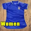 Girl Femmes 2023 Italie Jerseys de football Maglie da Calcio Totti Verratti Chiesa Italia 23 24 Shirts de football T Lorenzo Home Away 2024