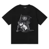 Designer modekläder tshirt tees trendiga Trapstar London Outlaw tee Evil Knight Flagg Tryck avslappnad kort ärm Tshirt för män lyxiga casual bomullsgata kläder till