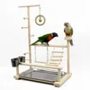 Stands Pet Play Stand for Birds Parrot Playstand Cockatiel Playground Wood Perch Gym Playpen Ladder with Feeder Cups Toys Exercise Play