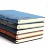 ノートブックの水平線と余分な厚いメモ帳ビジネス日記記録帳ソフトPUレザーギフトボックスプランナー