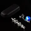 Chinafairprice CSYC NC028 Smoking Pipe Bag Set 510 Titanium Ceramic Tips Quartz Banger Nail 45/90 Degree Dabber Tool Silicon Jar Colorful Tower Style Glass Bong