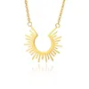 Naszyjniki wiszące vintage Sun Flower Choker for Women Men Boho Sunburst Party Akcesoria biżuterii