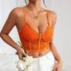 Women's Tanks Sexy Embroidery Lace Tank Top Women's Camis Tops Suspender Corset Cami Crop Cute Vest Elegant French Chic Party Clubwear