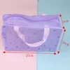 Trousse de maquillage de voyage en PVC transparent en plastique transparent trousse de toilette cosmétique pochette de sac à fermeture éclair 100 pièces