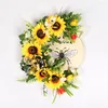 Fleurs décoratives Sunflower Garland Beaudet de fabrication fine anti-déformée de la maison