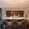 Kroonluchters Long Led kroonluchter Italiaans design hanger lamp Zwart Rose Gold Kitchen Bar Restaurant Eetkamer IJzeren Tube