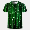 Men s T Shirts Tshirt Baru Pria T shirt Gambar Cetak Digital Glitter Emas 3D Kepribadian Kasual Lengan Pendek Leher o Atasan Kaus 230509