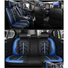 Bilstolskydd Fit Tillbehör Interiör som är inställda på sedan Pu Leather FL Surround Design Justerbara platser SUV Drop Leverans Mobiler DHP7D